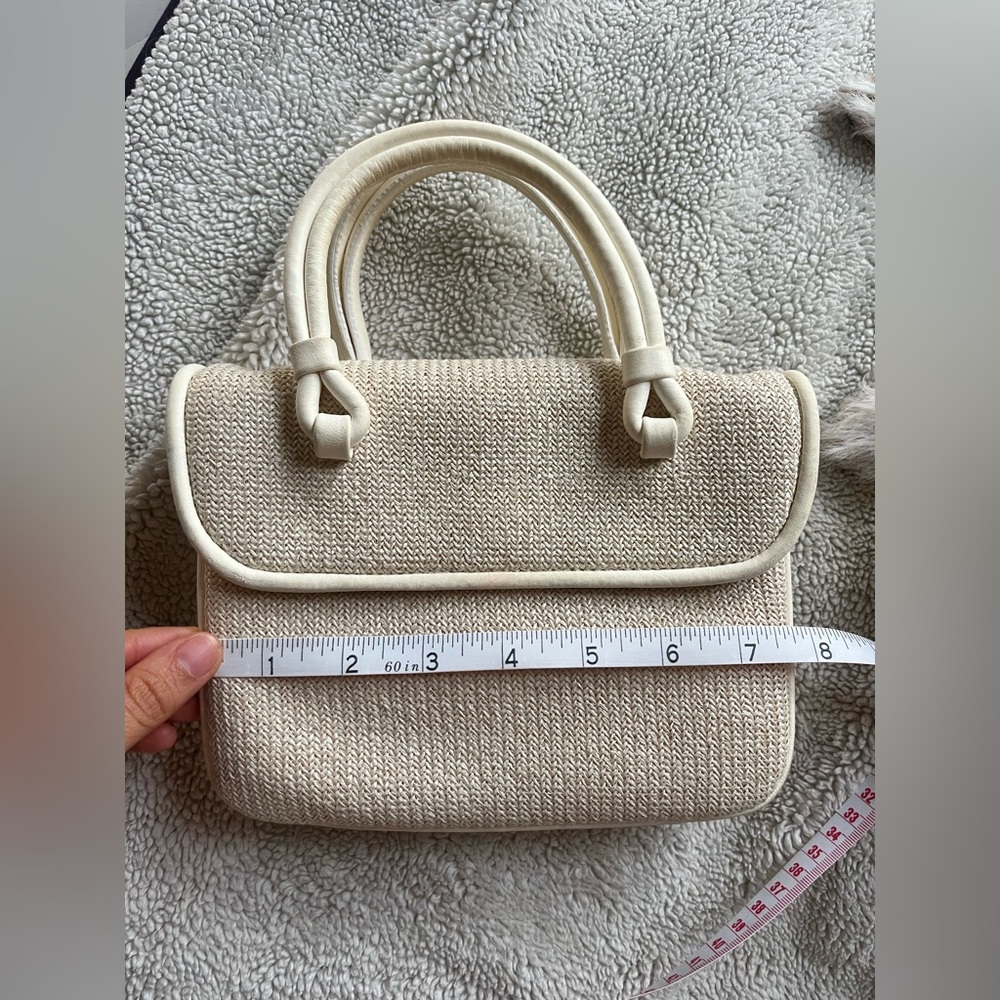 SOLDSOLDSOLDMaryam Nassir Zadeh Lune bag in cream leather and fabric - Picture 16 of 16